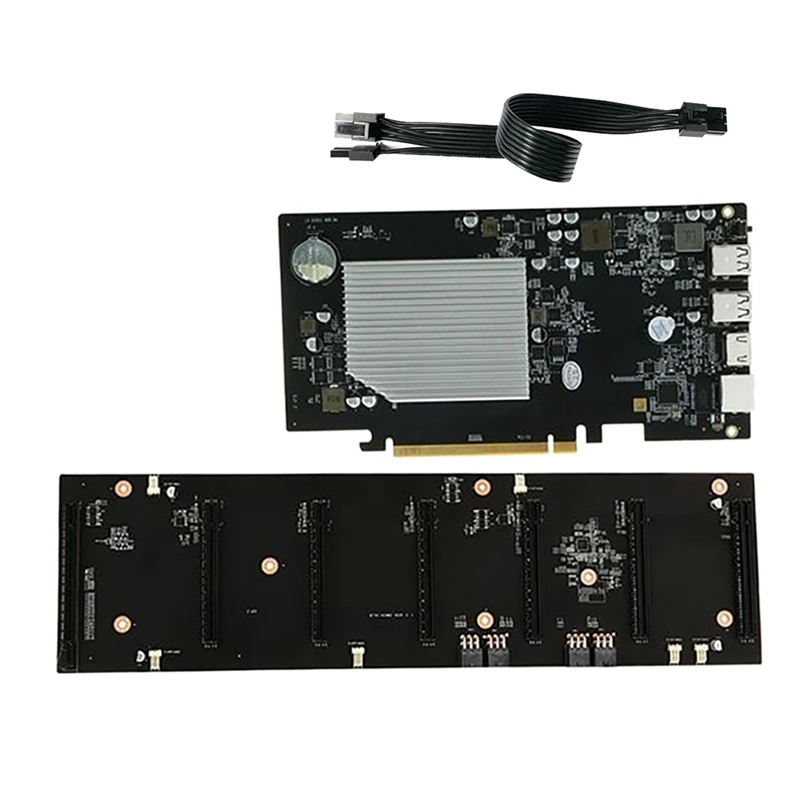 

Семейная майнинговая материнская плата BTC, 6XPCIEX1 6, слот для графической карты 70 мм DDR3 DIMM, материнская плата с 6-контактным до 8-контактным шнур...