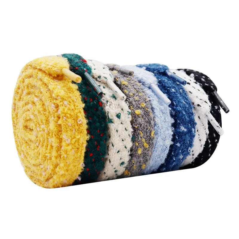 High Quality 15.5mm Width Plush Shoelaces For High-top Low-top Canvas Flat Shoes Laces Strings Accessories Dropship