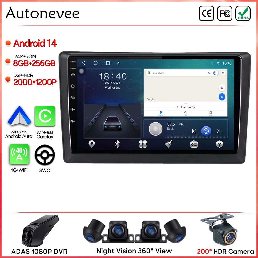 Автомобильный радиоприемник Android 14 для Citroen C5 2008-2017 GPS Стерео Carplay Мультимедийный