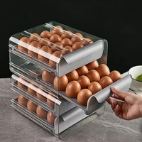 32 grid refrigerator egg storage box fresh box egg box storage rack stackable kitchen accessories