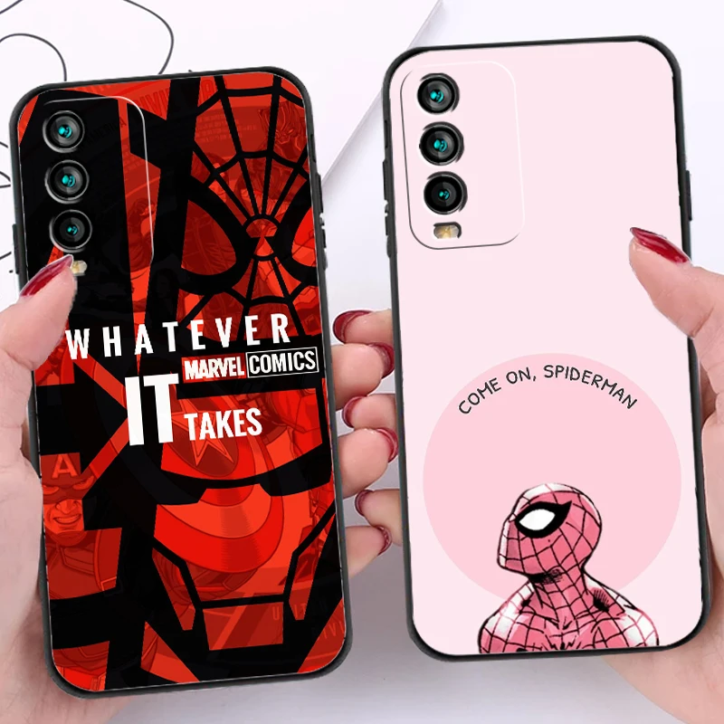 

Marvel Spiderman Phone Cases For Xiaomi Redmi 10 Note 10 10 Pro 10S Redmi Note 10 5G Funda Carcasa Back Cover