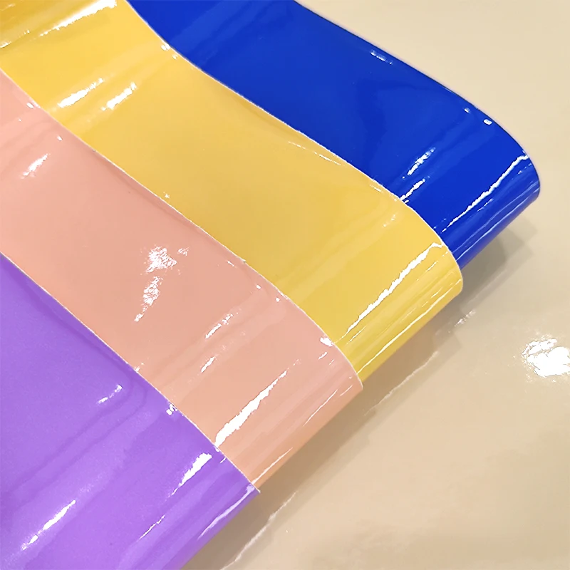 

46*135CM Solid Bright Color Smooth Mirror PU Synthetic Leather Fabric Sheet for Making Hair Bow/Shoe Upper/Bag/Handbag/Craft