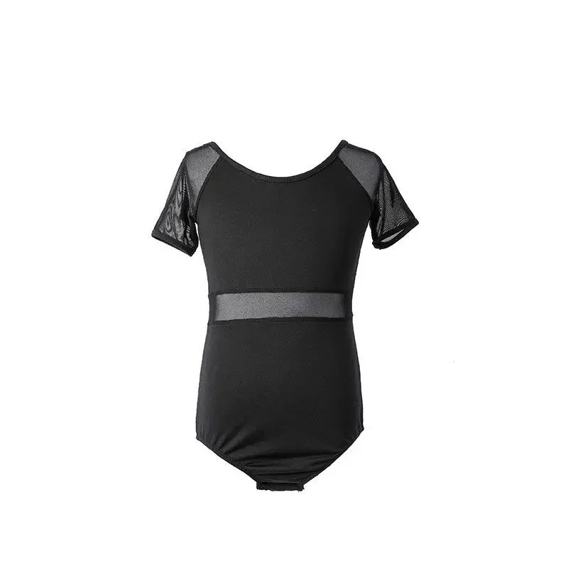 2025Детское платье для латинских танцев девочек сетчатый костюм с короткими