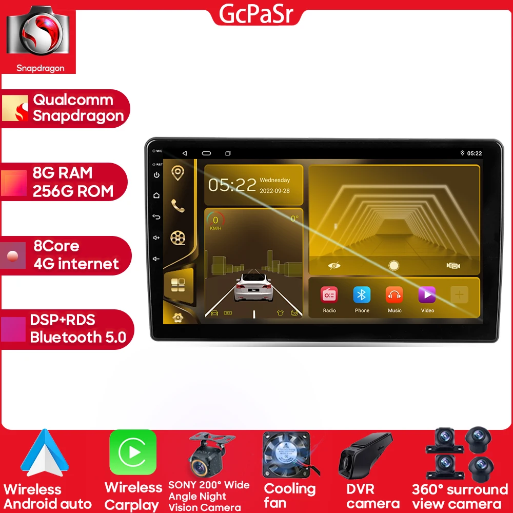 

For Toyota Coaster 2013 - 2015 9 Inch Qualcomm Snapdragon Android 13 Car Radio Player 8 Core Intelligent System Bluetooth DSP