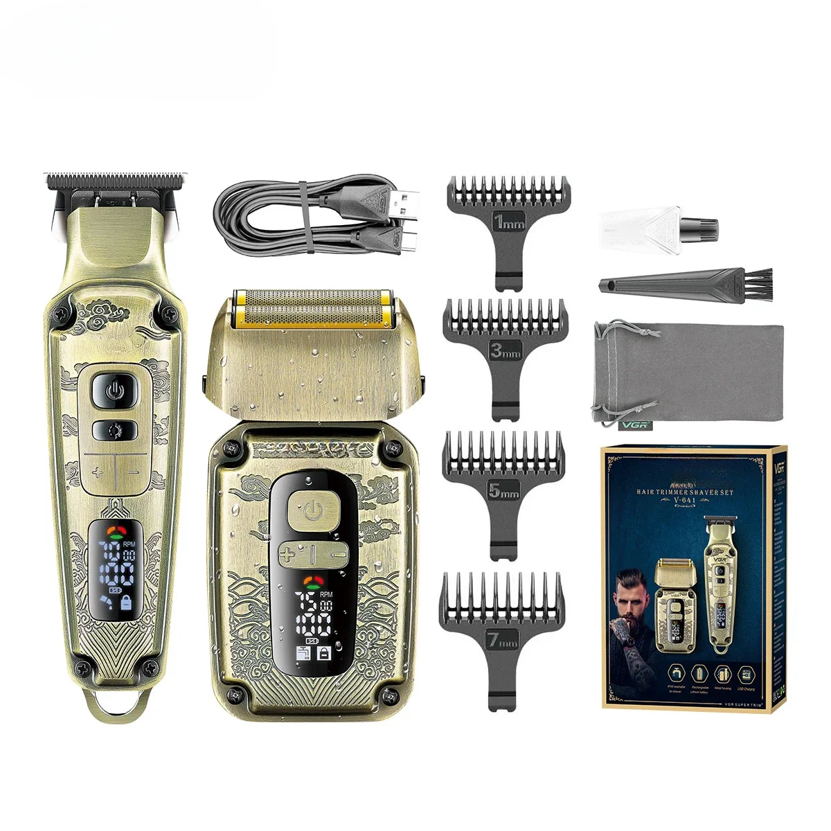 VGR641 Трансграничная стрижка масляная головка гравировка парикмахерская белое