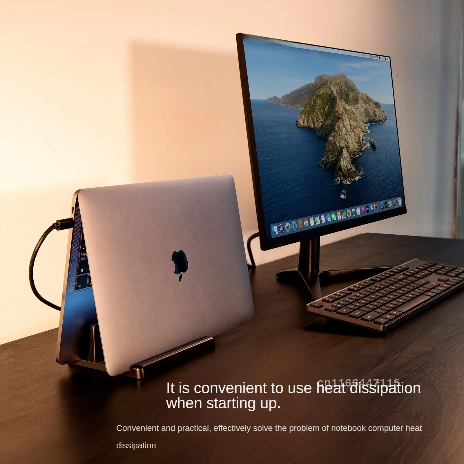 Laptop Stand vertical stand computer bracket macbook pro desktop storage shelves base mac