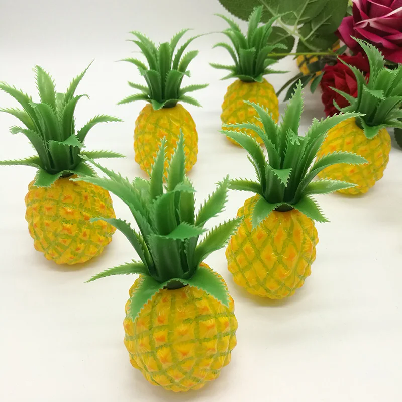 

Fruits Artificial Pineapple Lifelike Decoration Display Props Fake Imitation Plastic Realistic Kitchen Practical
