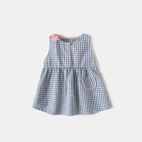 Летнее Детское платье, клетчатая юбка для маленьких девочек, юбка в иностранном стиле, детское летнее платье принцессы, хлопок