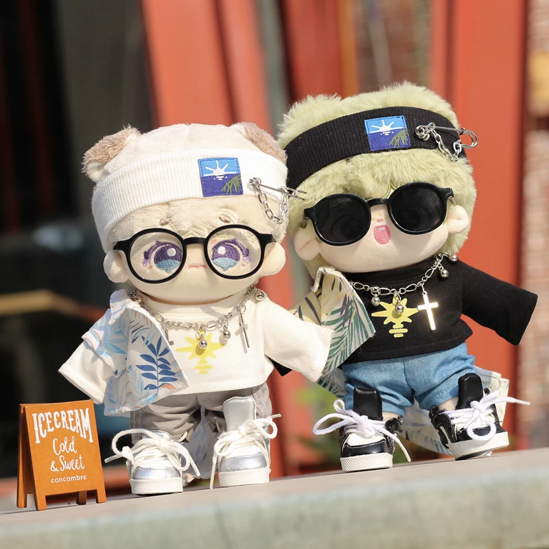 

Аниме крутой уличный летний модный костюм для 20 см хлопковая набивная Кукла наряд Одежда наряды косплей реквизит аксессуары