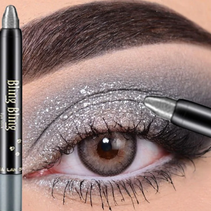 

1PC Waterproof Pearlescent Eyeshadow Pencil Stick Long Lasting Shiny Glitter Matte Nude Eyeliner Eyes Shadow Stick Makeup Tools