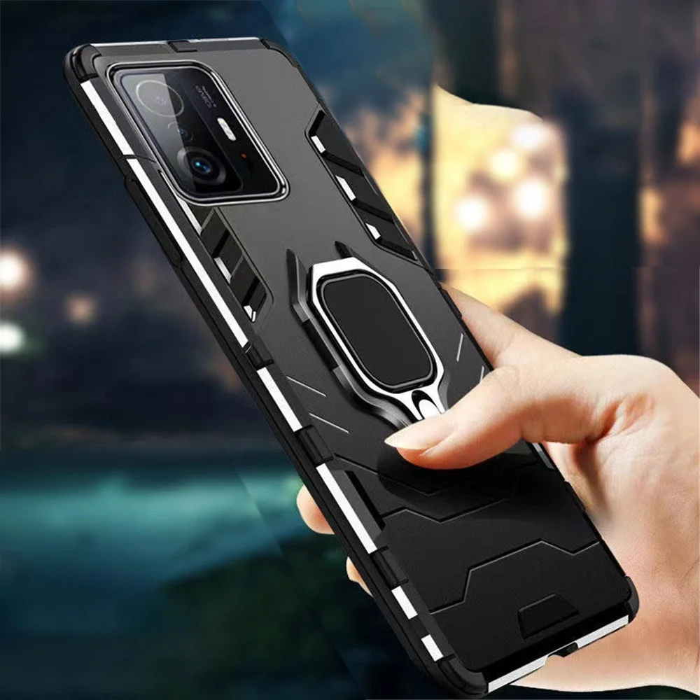 

Mi 11T Pro Armor Case For Xiaomi Mi 11T Pro Mi11T 10T Lite 11 T 11TPro 12 12X Cover Shockproof Ring Bracket Bumper Hard Coque