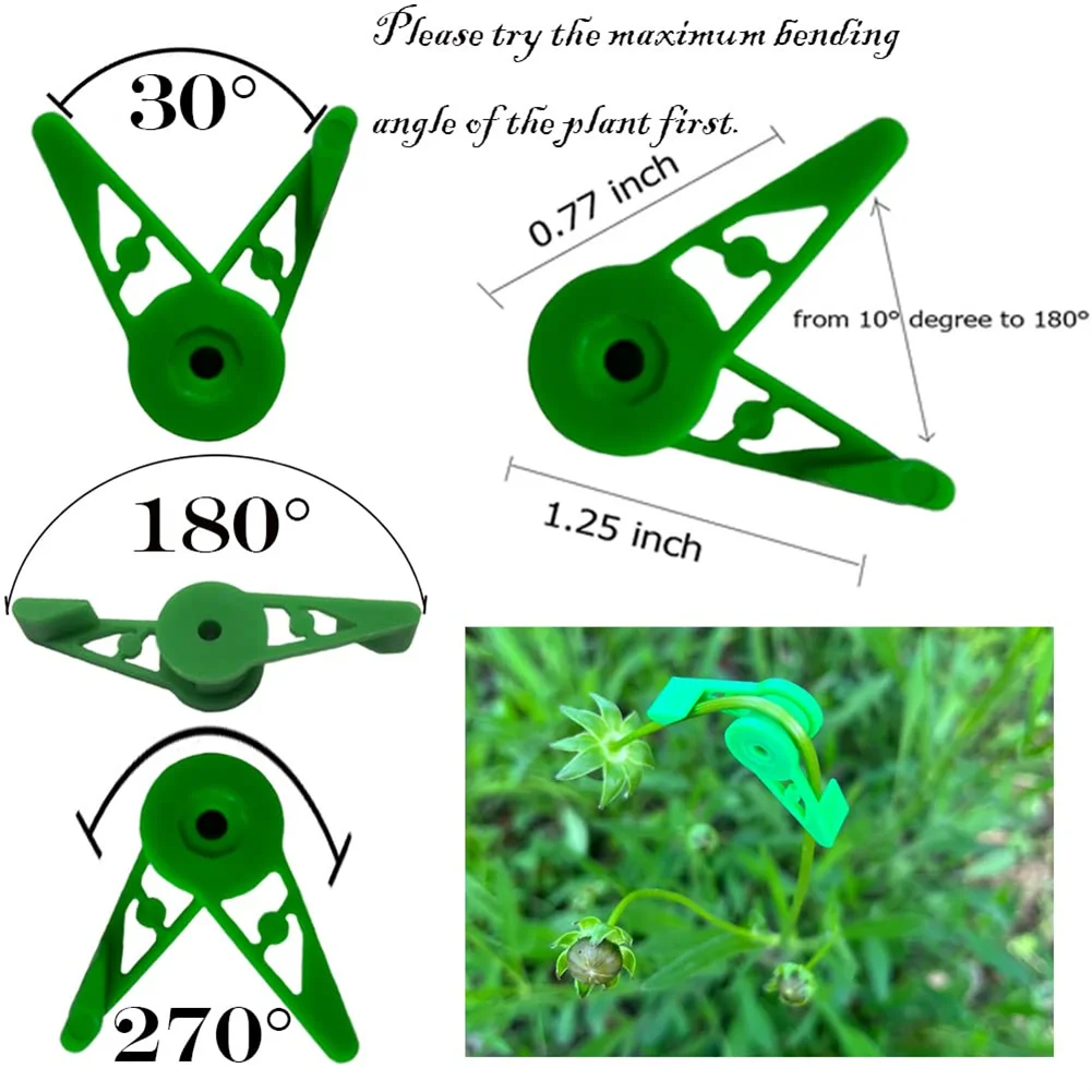 

10pcs 360 Degree Adjustable Plant Trainer Clips Trees Branches Bender For Bonsai Nursery Stock Low Stress Training Control