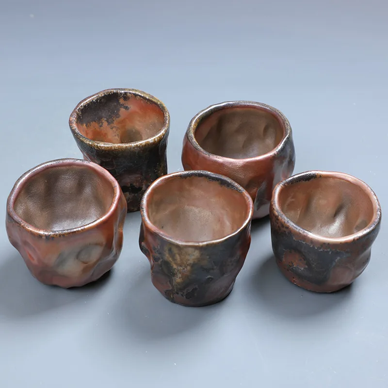 

Firewood Tea Cup Wood Burning Master Cup Pure Hand-Pinching Unglazed Wood Fire Cup Natural Dust Bare Firewood Burning Tea Burnin