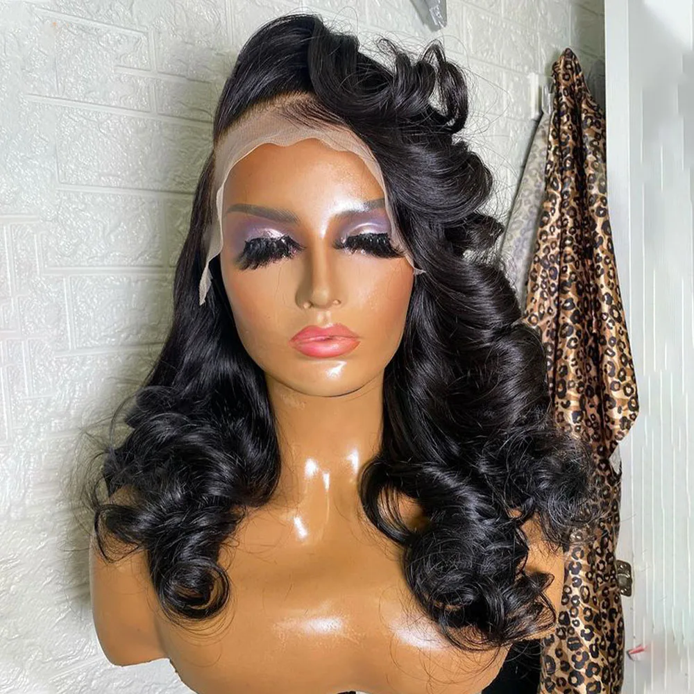 

Soft 26 Inch Long Deep Wave Lace Front Wig for Women BabyHair Heat Fiber Glueless Preplucked Synthetic Daily Cosplay Wig