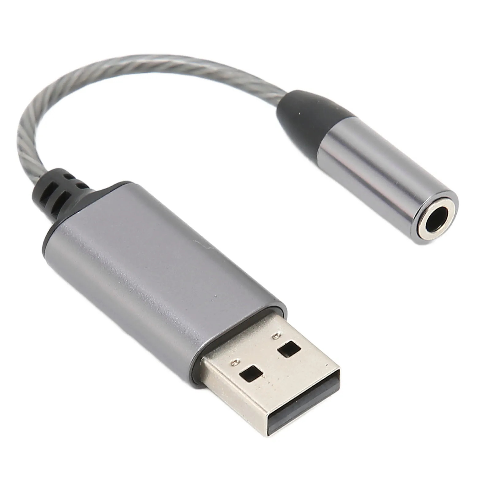 

USB Adapter 2 In1 Wide Compatibility Smart Chip Compact Durable Easily Use USB to Aux Cable for Home Office