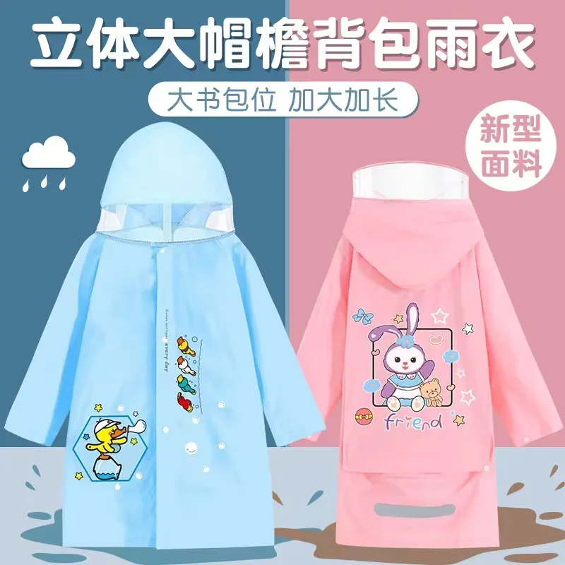 

Sanrio Children's Cartoon Raincoat Kuromi Mymelody Pochacco Raincoat Waterproof Rain Coat Girl Boy Camping Waterproof Rainwear