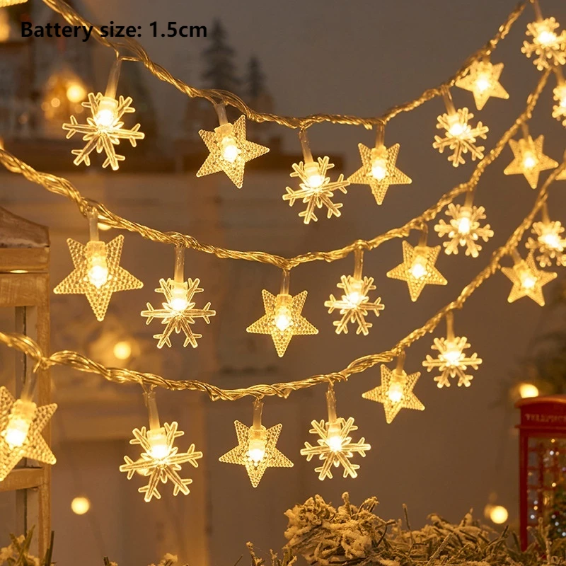 

Рождественская елка, снежинка, светодиодная гирлянда, баннер, Рождественское украшение 2023 для дома, Рождественская елка, Декор, Сказочная подвеска