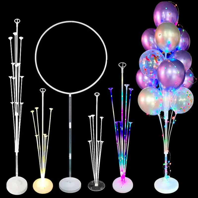 

1Set 7-19Tubes Balloon Stand Balloon Holder Column Confetti Balloons Baby Shower Birthday Party Wedding Xmas Decoration Supplies