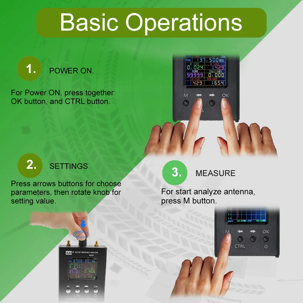 Original N2201SA 137.5MHz-2800MHz RF Vector Impedance ANT SWR Antenna Analyzer Meter Tester SMA-F Connector For Radio Antenna