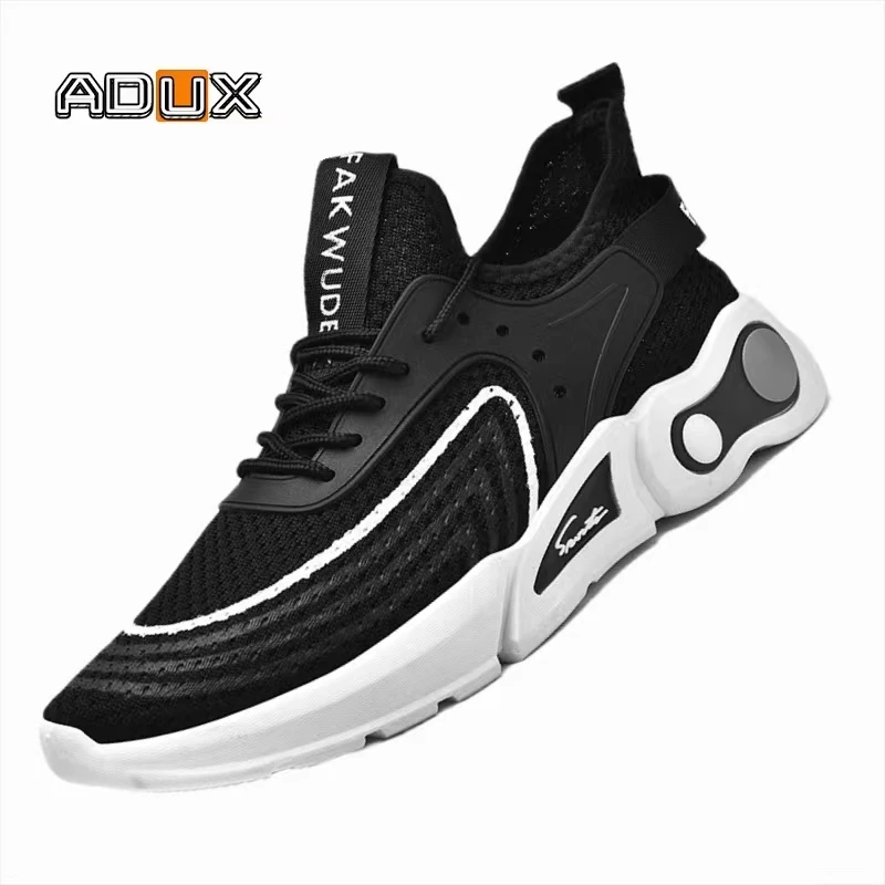 

ADUX Men's Causal Seakers Mesh Breathable Running Shoes Men Comfortable Athletic SPorts Shoes Lightweight Black Gym Shoes