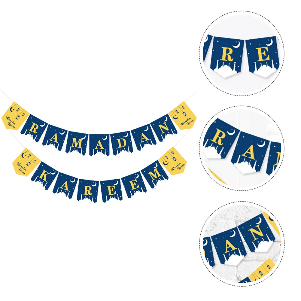 

Ramadan Banner Bunting Party Eid Backdrop Supplies Muslim Mubarak Pendant Flags Decoration Decor Ramzan Ramadan decoration 2023
