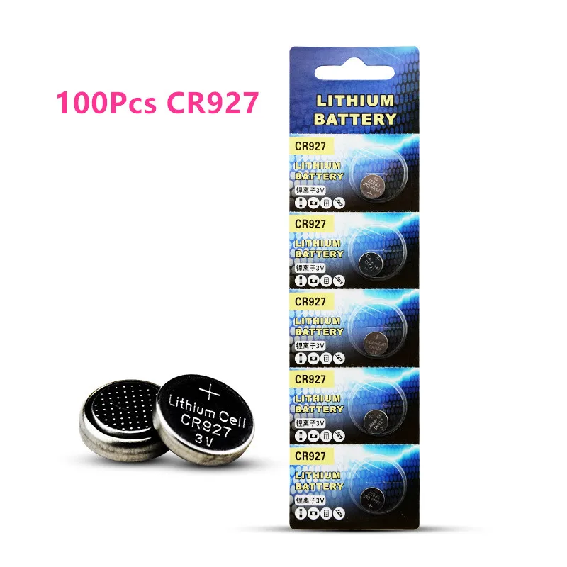 

100pcs 3V CR927 927 DL927 BR927 BR927-1W CR927-1W ECR927 5011LC KCR927 LM927 Watch Button Coin Cells Lithium Battery