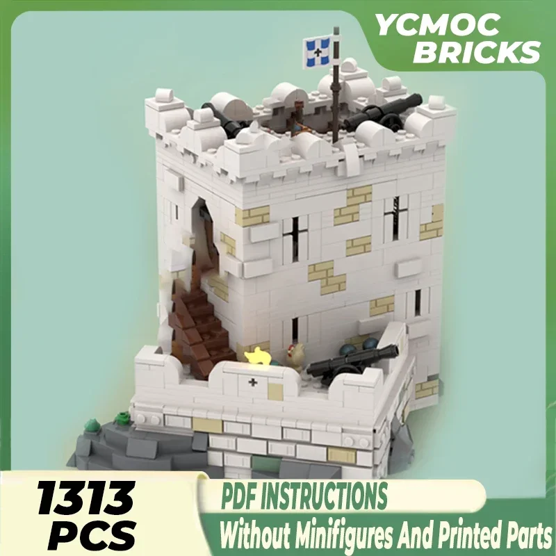 Строительные блоки Moc уличная модель пейзажа поясничная крепость технические