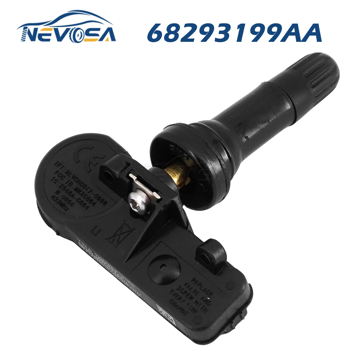 Датчик давления в шинах NEVOSA 68293199AA 68293199AB TPMS для серии Dodge RAM, Jeep Sc ram bler Wagoneer, 433 МГц