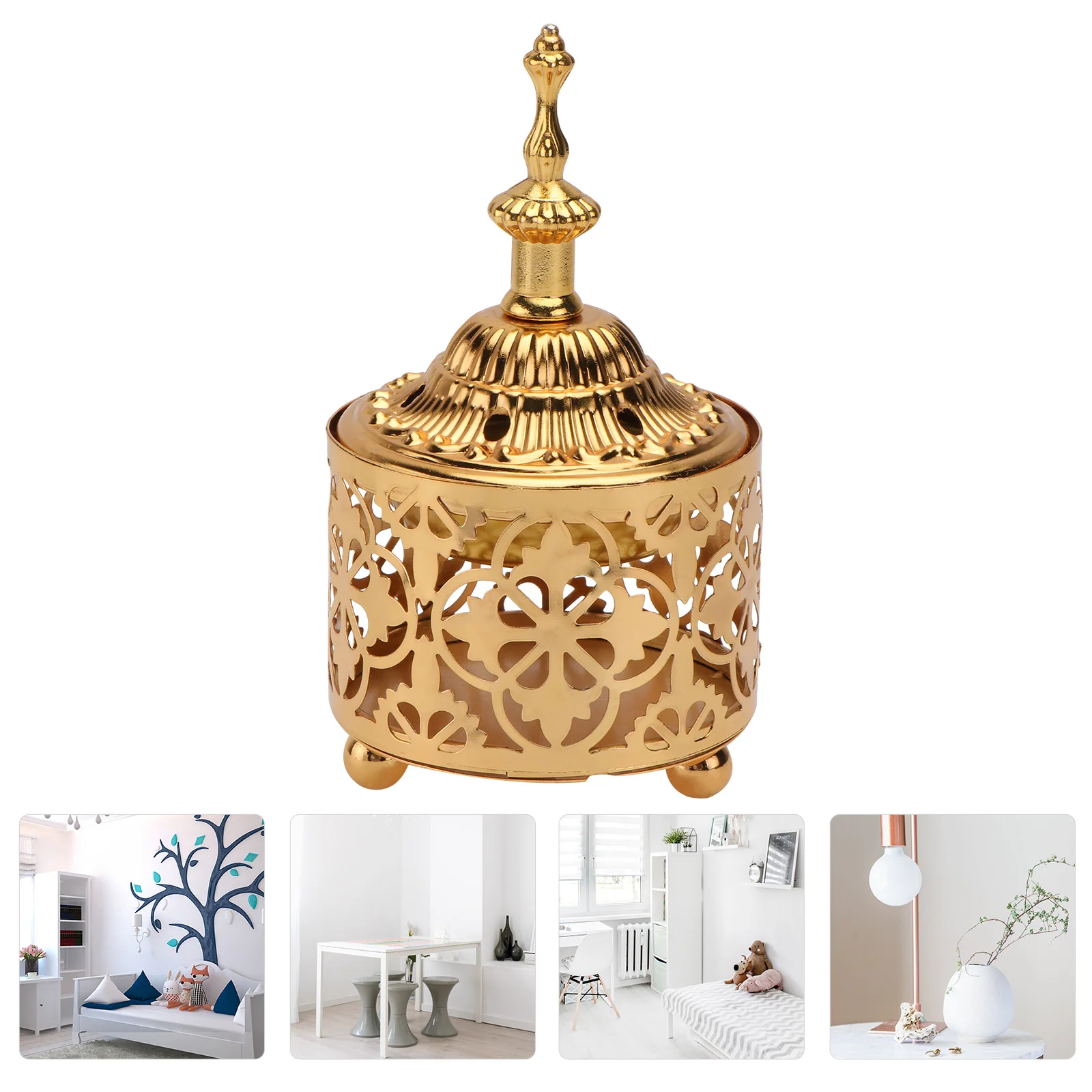 

Candlestick Vintage Home Decor Iron Holder Bracket Eid Holders Metal Bakhoor Charcoal Burner Office