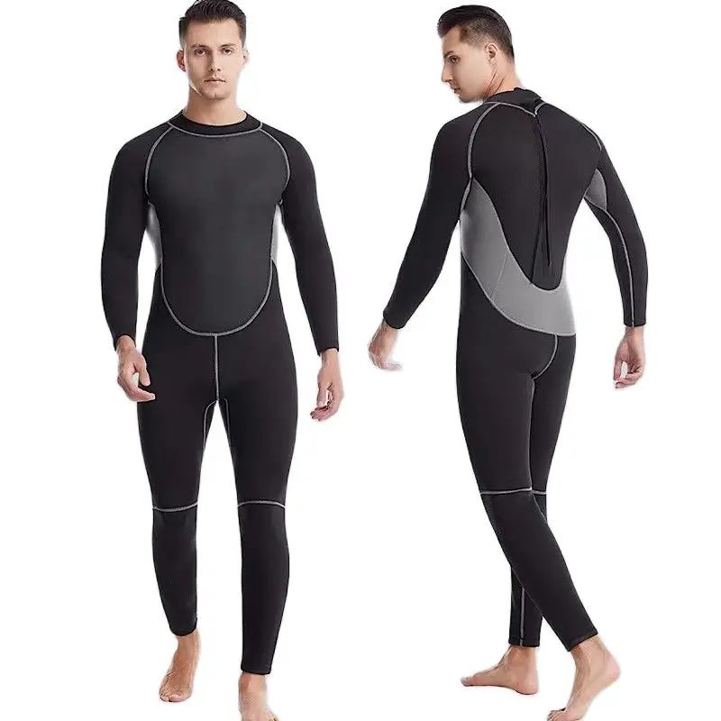 

HOT Mens Wetsuit Full Bodysuit 3mm Summer Round Neck Diving Suit Stretchy Swimming Surfing Snorkeling Kayaking Sports Clothing