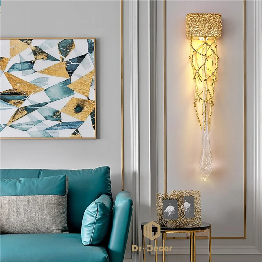 

Modern LED Crystal Wall Lamp Bedroom Bedside Dining Room Nordic Interior Decor LED Wall Lights for Living Room Decoration Lamps
