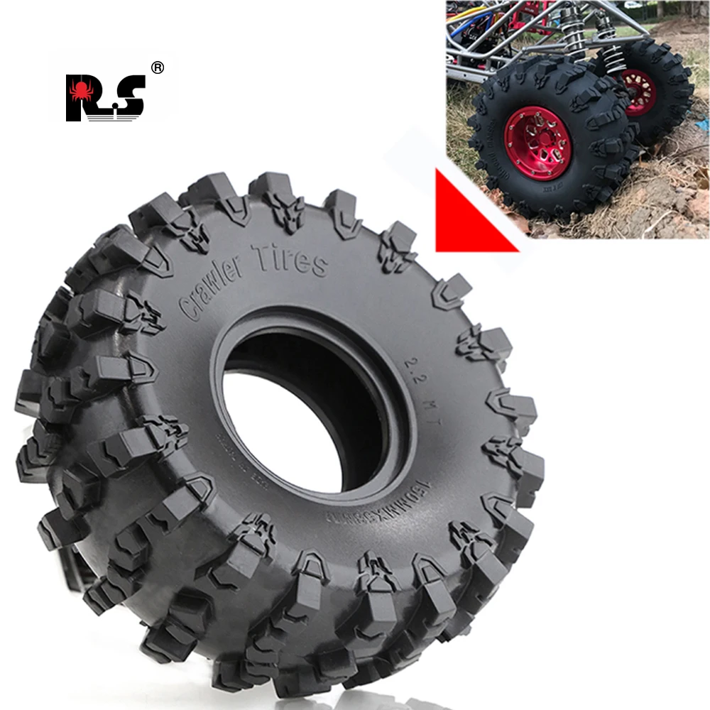 

4Pcs 2.2 Inch Beadlock Wheel Rim& Wheel Tires for 1/10 RC Crawler Axial SCX10 RR10 90053 AX10 Wraith 90056 90045