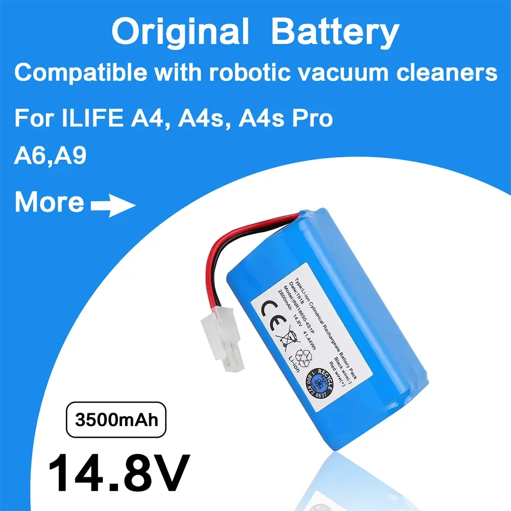 14 4 В/14 8 В 3500 мАч 18650.00 аккумуляторная батарея для ILIFE A4 A4s V7 A6 V7s Plus робот-пылесос ILife