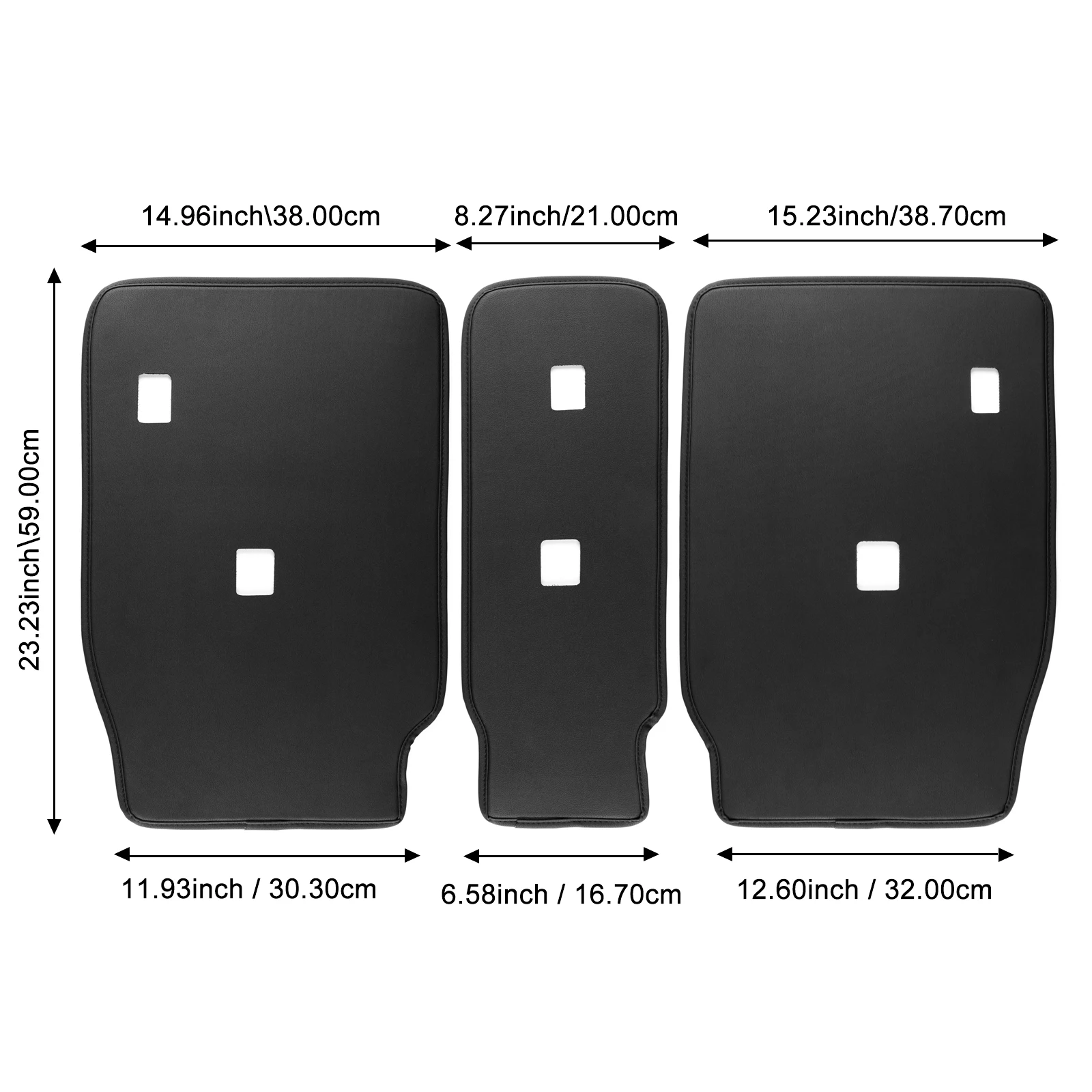 3 шт. защитные накладки на сиденья автомобиля из ПУ кожи