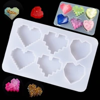 handmade silicone mold heart pendant drop eraings resin mold for necklace keychain diy crystal epoxy resin jewelry making tools