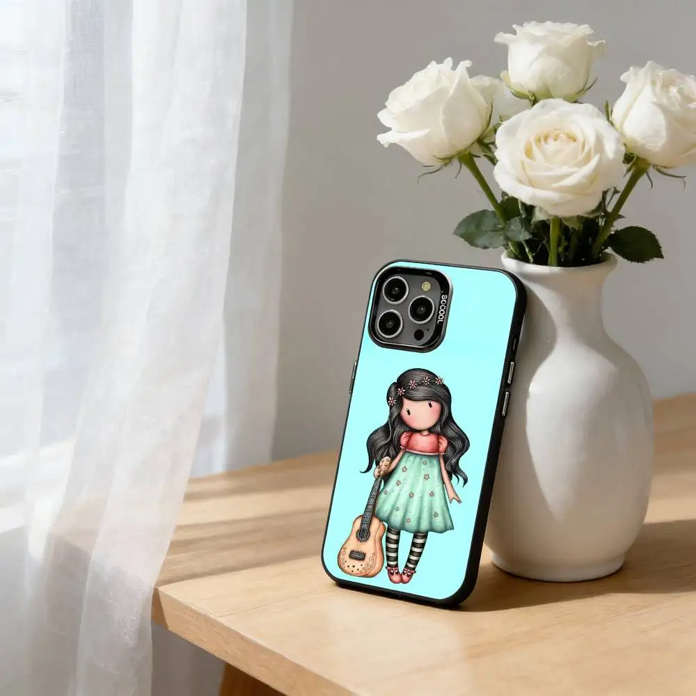 Прекрасный чехол для телефона Santoro G-Gorjuss Series для iPhone 17, 16, 15, 14, 13, 12, 11 Plus, Pro Max, черный, серебристый. (art.: 3920dcf4e191e) - 3920dcf4e191e