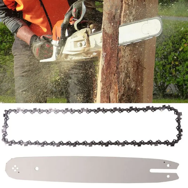 

Durable Cutting Guide Bar Chain Kit Blade Steel 18" 20" Guage Durable High Quality Metal Garden Power Tool Accessories
