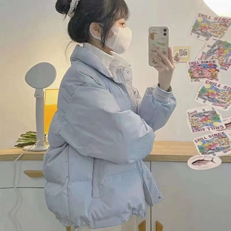 

Утепленная хлопковая одежда, хлопковое пальто, женская маленькая зимняя новая свободная Студенческая хлопковая стеганая укороченная хлопковая куртка, модная