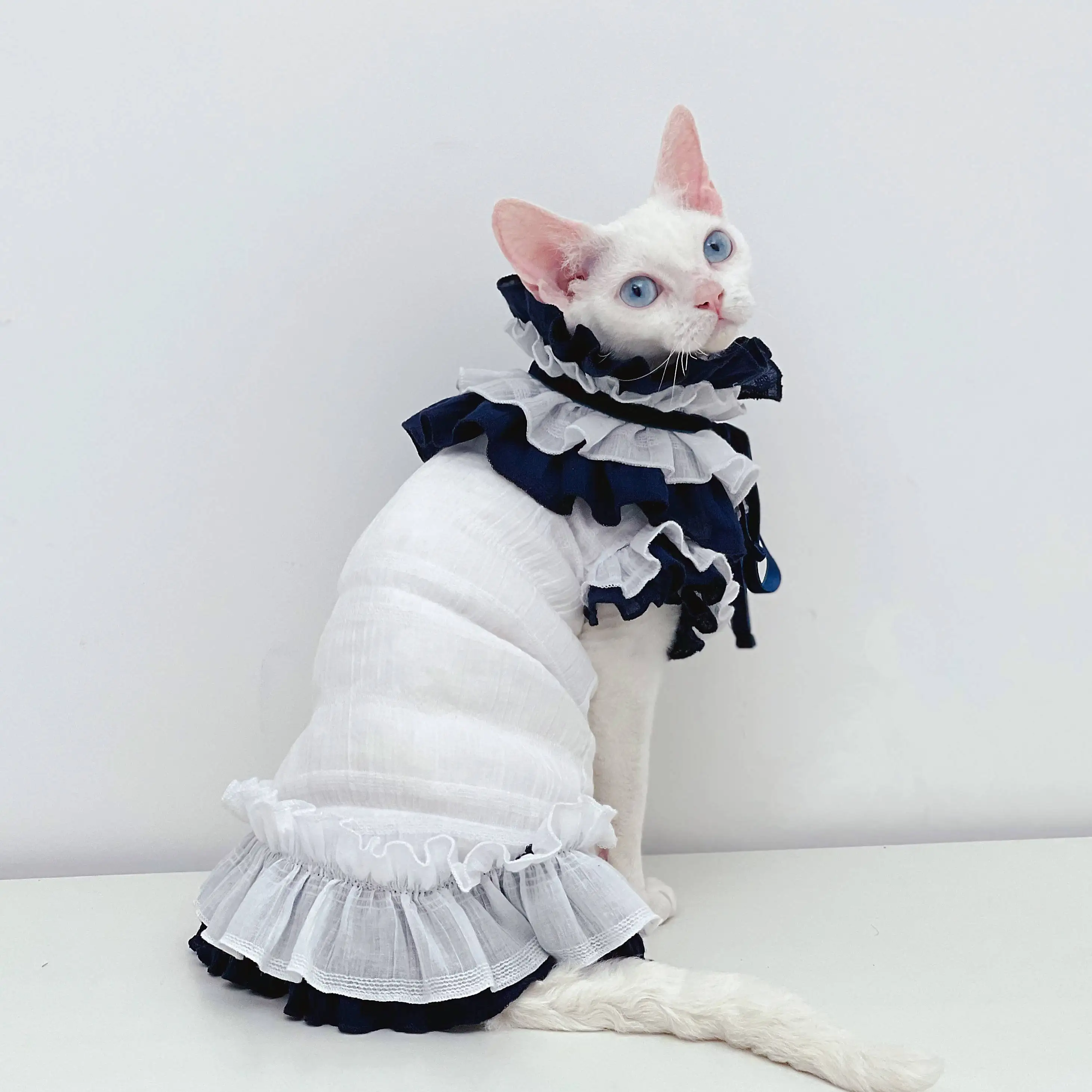 Одежда для кошек без волос, Летний Тонкий жилет из хлопка Devon Rex ...