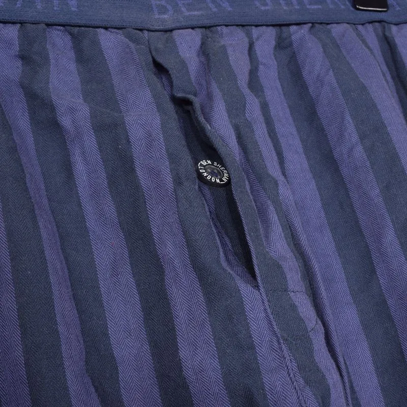 Men's Underwear Cotton 100% Stripes Casual  Pants Woven Pockets Air Conditioner Trousers