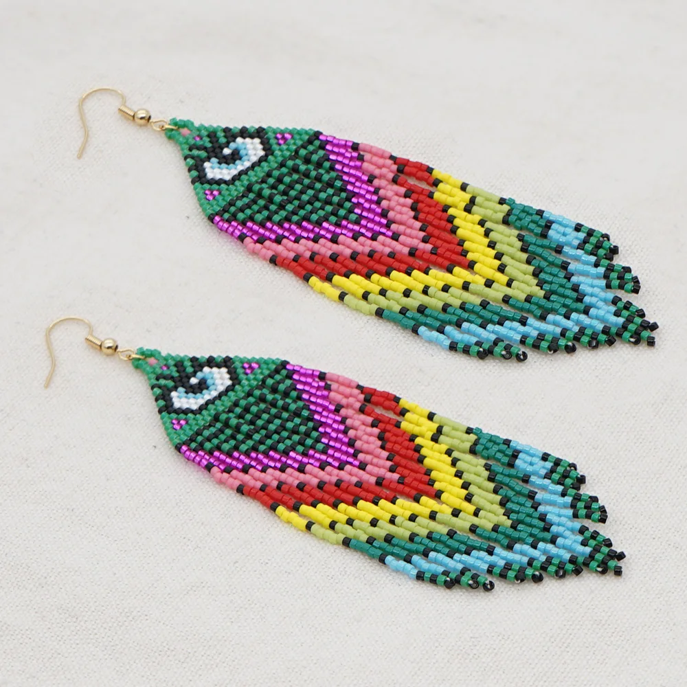 Серьги-подвески глаза Миюки Хамаса золотистые и разноцветные для мужчин женщин