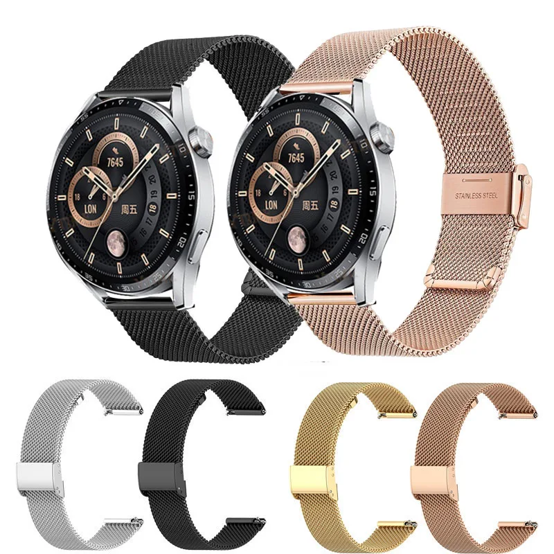 

Ремешок из нержавеющей стали для Huawei Smart Watch GT / GT 2 46 мм Pro/GT 3 46 мм, браслет для Honor Magic 1 2 46 мм, 22 мм