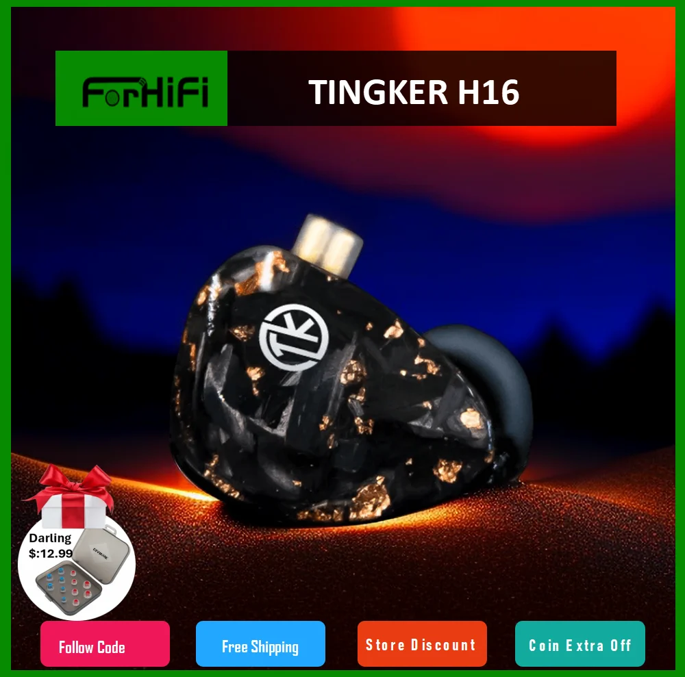 TINGKER H16 купить Внутриканальные наушники для арматурного мониторинга со съемным