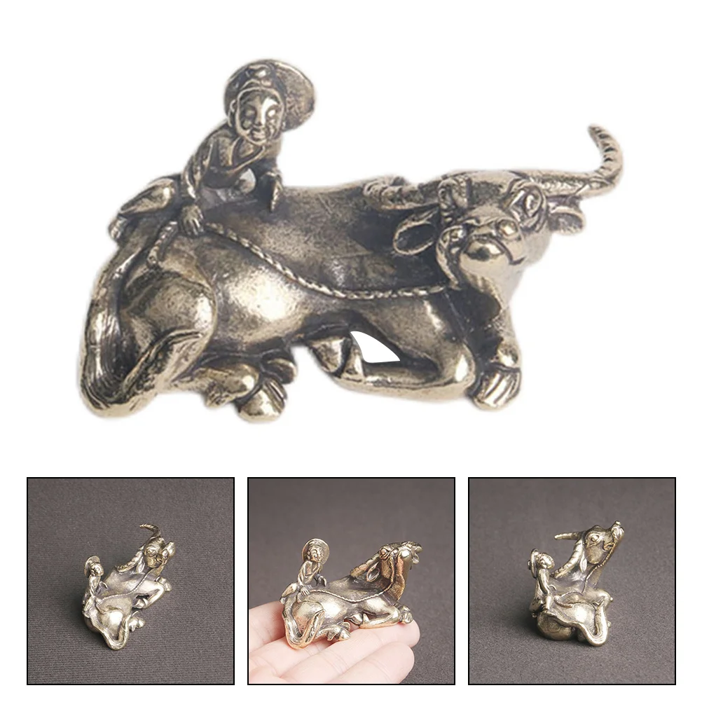 

Brass Tea Pet Office Brass Cattle Decor Desktop Brass Ornament Brass Cattle-shape Ornament