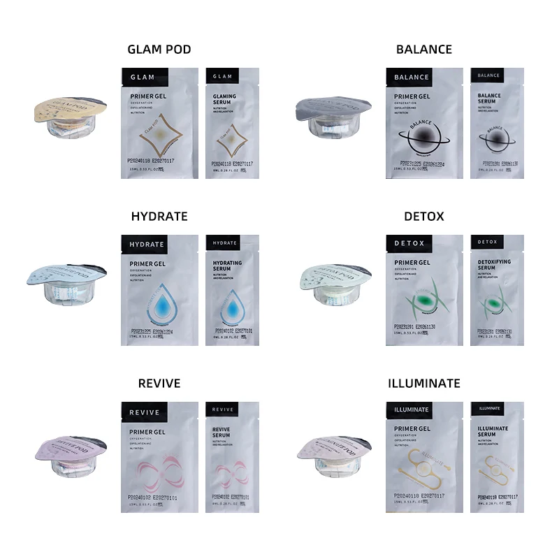 CO2 Pod Glam For Bubble Facial Machine Spa Revive Pods Aqua Уход за кожей Serum Gels