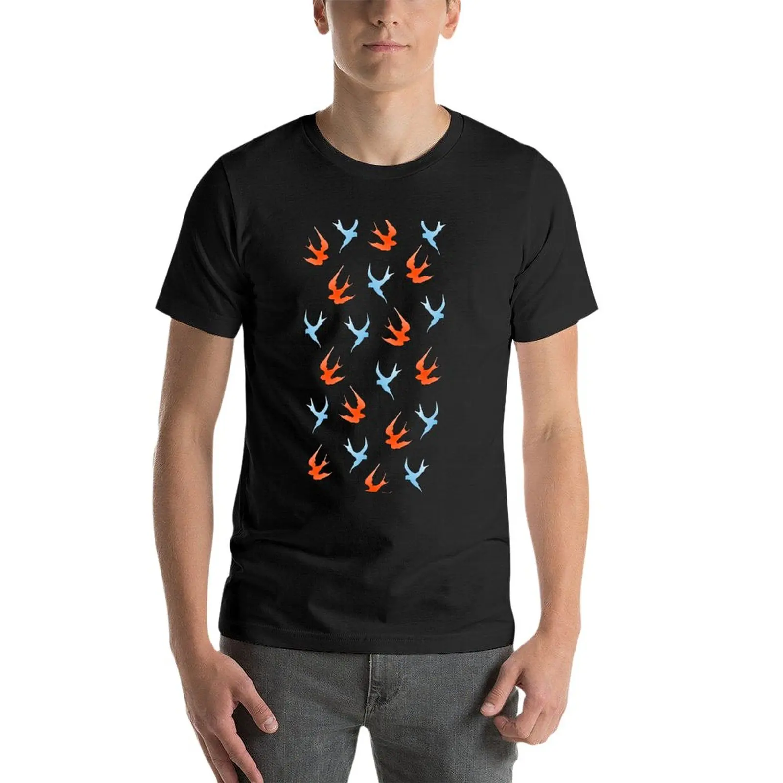 Футболка с рисунком goner birds милые мужские топы хлопковые футболки