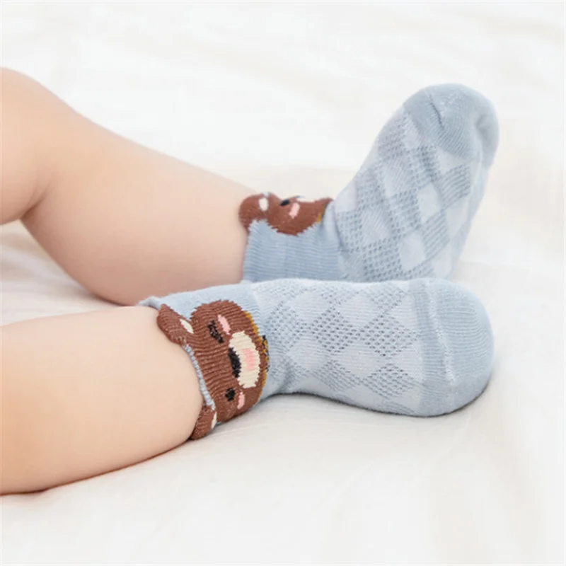 5Pairs Cartoon Mesh Baby Summer Socks for Toddlers Infant Sock Baby Girl Soft Breathable Cotton Autumn Thin Cartoon Foot Sox