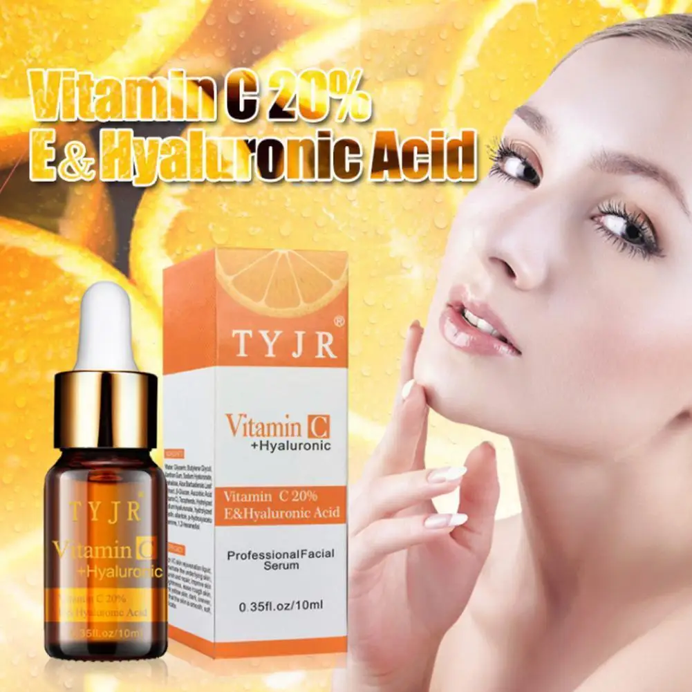 

100% Pure Vitamin C Serum Moisturizing Essence Liquid Skin Spots Wrinkles Lines Face Freckle Serum Face Removal Dark Care F U2z5