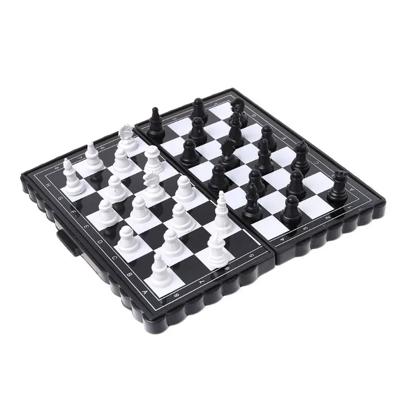 

1set Chess Folding Magnetic Plastic Chessboard Board Games Outdoor Storage Portable Chessman Kid Toy Gift