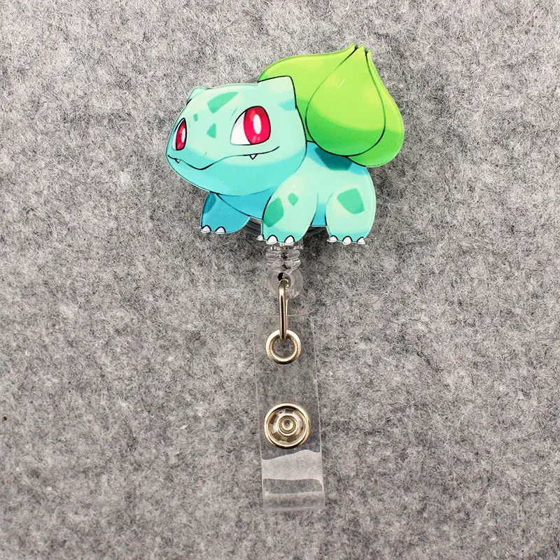 big size pokemon go squirtle pikachu retractable card holder badge reel nurse exhibition enfermera girl and boy name card free global shipping